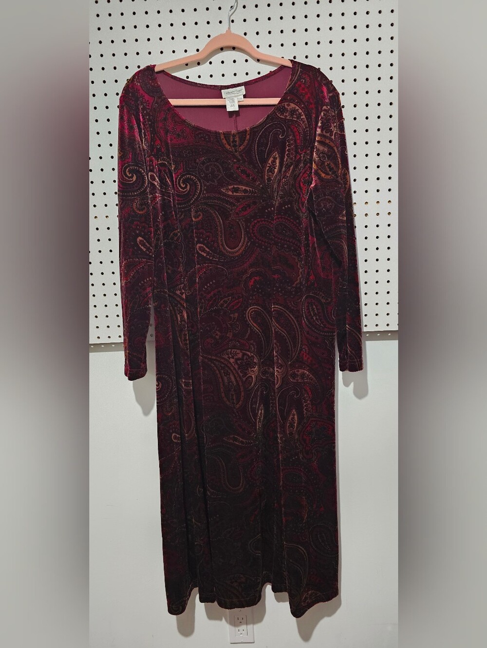 Coldwater Creek Paisley Velvet Dress